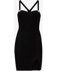 Roberto Cavalli - Ribbed-Knit Mini Dress - Lyst