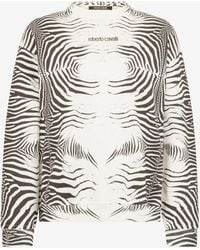 Roberto Cavalli - Zebra Print Sweatshirt - Lyst