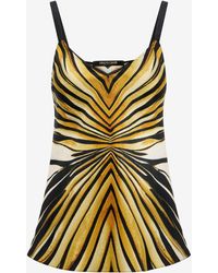 Roberto Cavalli - Ray Of Print Silk Top - Lyst