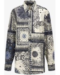 Roberto Cavalli - Bandana Print Dress Shirt - Lyst