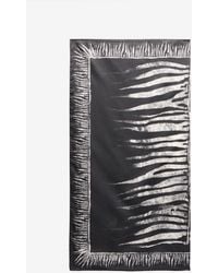 Roberto Cavalli - Silk Scarf With Zebra Print - Lyst