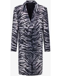Roberto Cavalli - Double-Breasted Trench Coat - Lyst