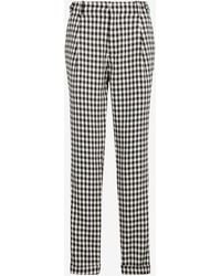 Roberto Cavalli - Gingham Straight-Leg Tailored Trousers - Lyst