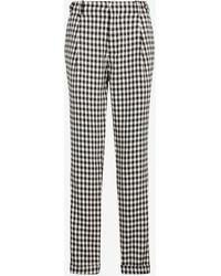 Roberto Cavalli - Gingham Straight-Leg Tailored Trousers - Lyst