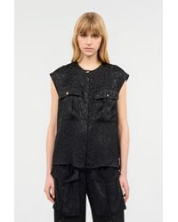 Roberto Cavalli - Sleeveless Top With Jaguar Skin Design - Lyst