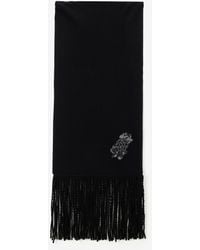 Roberto Cavalli - Wool And Cashmere Scarf With Monogram Rc - Lyst