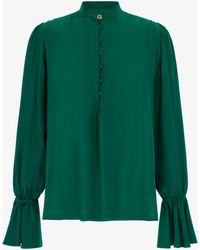 Roberto Cavalli - Mandarin Collar Blouse - Lyst