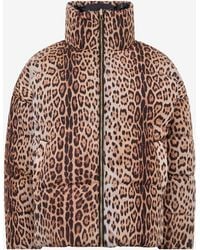 Roberto Cavalli - Reversible Marble Print Down Jacket - Lyst