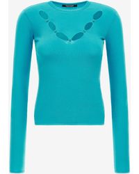 Roberto Cavalli - Knit Top With Cut-Out - Lyst