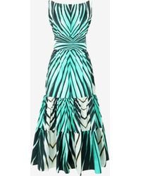Roberto Cavalli - Ray Of Sea Print Midi Dress - Lyst