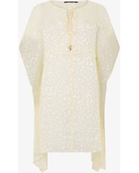 Roberto Cavalli - Ivory Tone-On-Tone Leopard Print Kaftan - Lyst