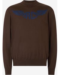 Roberto Cavalli - Wool Sweater With Winged Logo - Lyst
