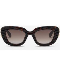 Roberto Cavalli - Sunglasses With Wide Bold Cat-Eye Front - Lyst