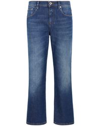 Roberto Cavalli Cropped Bootcut Jeans - Blue