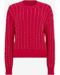 Roberto Cavalli - Studded Cable-Knit Sweater - Lyst