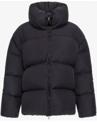 Roberto Cavalli - Chaqueta De Plumón Negra Con Cuello Alto - Lyst