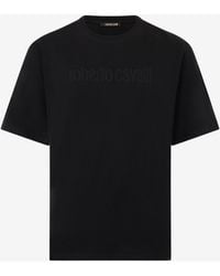 Roberto Cavalli - T-Shirt With Embroidered Logo - Lyst