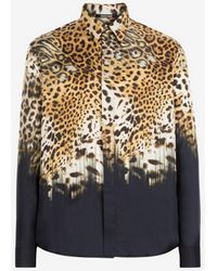 Roberto Cavalli - Leopard-print Silk Shirt - Lyst
