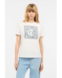 Roberto Cavalli - T-Shirt With Graphic And Jc Monogram - Lyst