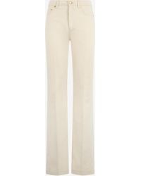 Roberto Cavalli - Cotton Denim Bootcut Trousers - Lyst