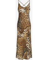 Roberto Cavalli - Jaguar Skin Print Lingerie Dress - Lyst