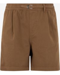 Roberto Cavalli - Belted Cotton Shorts - Lyst