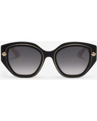 Roberto Cavalli - Wide And Feminine Front Sunglasses With Double Ring Decoration - Lyst