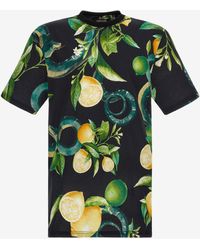 Roberto Cavalli - T-Shirt Con Stampa Limoni - Lyst