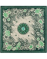 Roberto Cavalli - Scarf With Zebra Pattern And Mirror Snake Monogram - Lyst