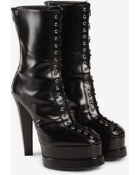 Roberto Cavalli - Bottes Plateforme À Lacets - Lyst