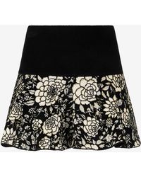 Roberto Cavalli - Miniskirt With Jacquard Floral Pattern - Lyst