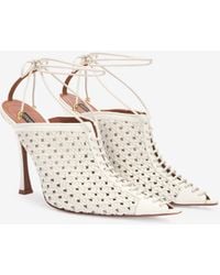 Roberto Cavalli - Lace-Up And Openwork Mules - Lyst