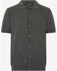Roberto Cavalli - Knitted Polo Shirt With Monogram Rc - Lyst