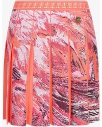 Roberto Cavalli - Plumange Print Mini Skirt - Lyst