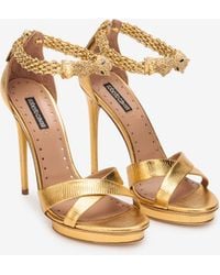 Roberto Cavalli - Roar Leather Sandals - Lyst