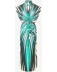 Roberto Cavalli - Ray Of Sea Print Midi Dress - Lyst