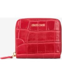 Roberto Cavalli - Small Antique Rose Crocodile-Effect Wallet - Lyst