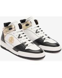 Roberto Cavalli - Color-Block High-Top Sneaker With Monogram Rc - Lyst