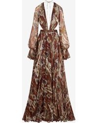 Roberto Cavalli - Night Butterfly Print Maxi Dress - Lyst