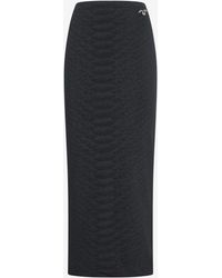 Roberto Cavalli - Midi Skirt With Serpentine Print And Jewel Detail - Lyst