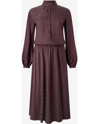 Roberto Cavalli - Shirt Dress With Mirror Snake Monogram - Lyst