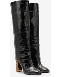 Roberto Cavalli - Boots With Crocodile Embossing - Lyst
