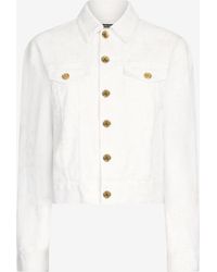 Roberto Cavalli - Denim Jacket With Buttons - Lyst