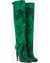 Roberto Cavalli - Stivali Con Stampa Malachite - Lyst