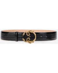 Roberto Cavalli - Serpentine Leather Belt - Lyst