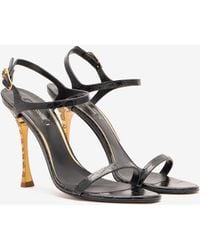 Roberto Cavalli - Slingbacks Mit Krokoeffekt - Lyst