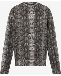 Roberto Cavalli - Sudadera Con Estampado Python - Lyst