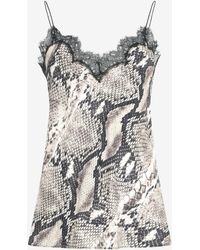 Roberto Cavalli - Top De Seda Con Estampado Python - Lyst
