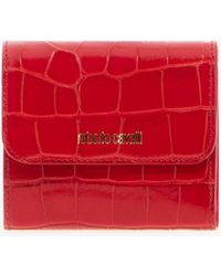 Roberto Cavalli - Croc-Embossed Leather Card Case - Lyst