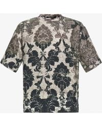 Roberto Cavalli - Broccato Print T-Shirt - Lyst